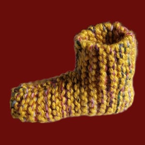 Mustard Mix Chunky Knit Slippers
