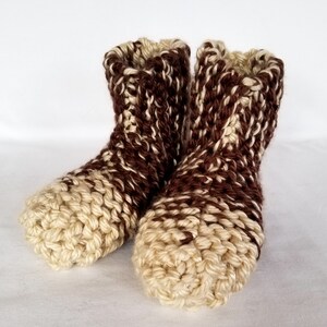 Tan and Brown Knit Women&#39;s Booties - Free Shipping