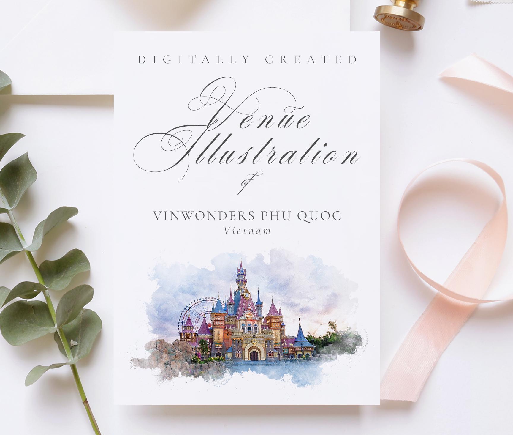 Wedding Venue Illustration File of the Vinwonders Phu Quoc Vietnam