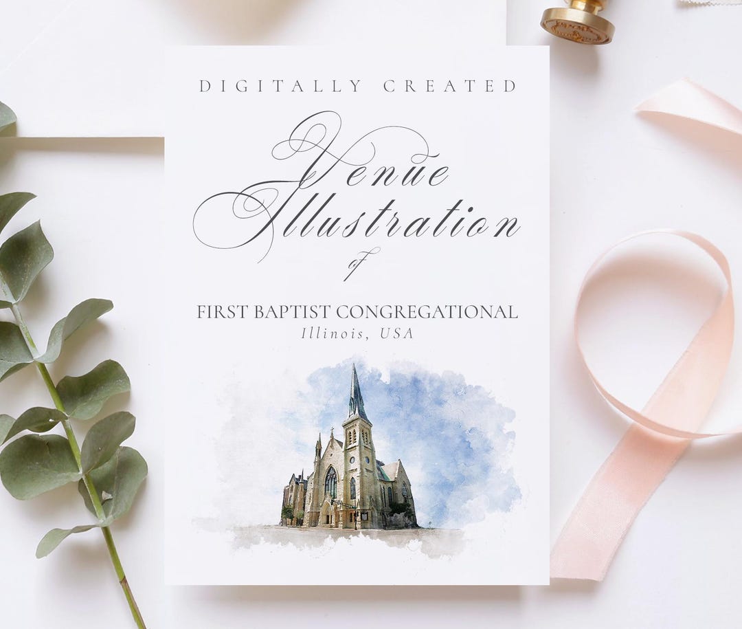 Wedding Venue Illustration File of First Baptist Congregational ...