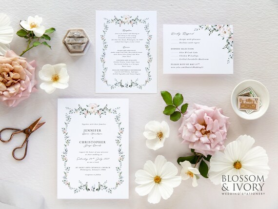 perfect for classic garden wedding theme Digital download PDF for homeprinting locally Blush Floral Fairytale Invitation design perfect for classic garden wedding theme Digital download PDF for homeprinting locally Blush Floral Fairytale Invitation design