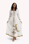 Golden neckline habesha dress product logo