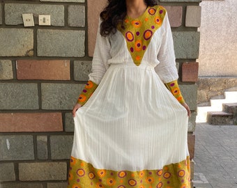 Yellow habesha dress