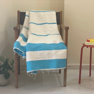 Semayit Gabi/ Neguss Handwoven Ethiopian Throw Blanket – Cotton Decorative Boho Throw for Sofa, Bed or Travel | African Home Decor Gi