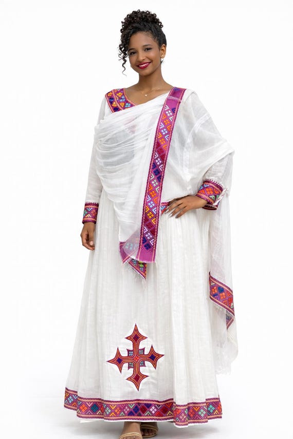 Colorful habesha dress