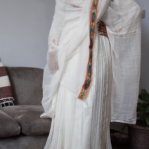 Traditional Habesha dress with netela