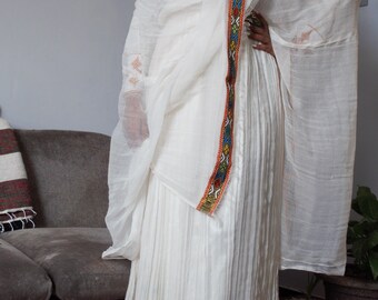 Traditional Habesha dress with netela