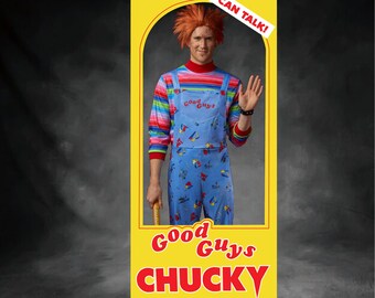 Giant Chucky Doll Prop - PRINTABLE - Halloween, birthday party decoration, Funny, Photo Booth Prop, instagram, Cake Doll Box