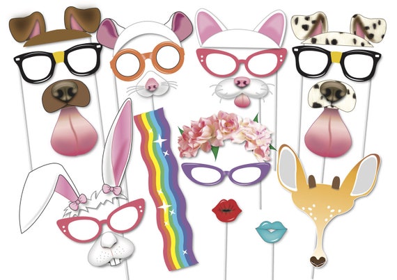 Cats and Puppies Celebration Image booth Props Fixed - 21 Piece PRINTABLE - Snapchat filter, mouse, rabbit, flower crown, 16th, 21st, 18th birthday photograph regarding Printable Snapchat Filters named Cats and Pet dogs Celebration Image booth Props Mounted - 21 Piece PRINTABLE - Snapchat filter, mouse, rabbit, flower crown, 16th, 21st, 18th birthday