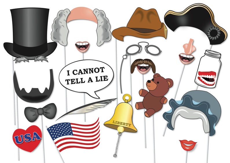 Presidents Photo Booth Props Printable