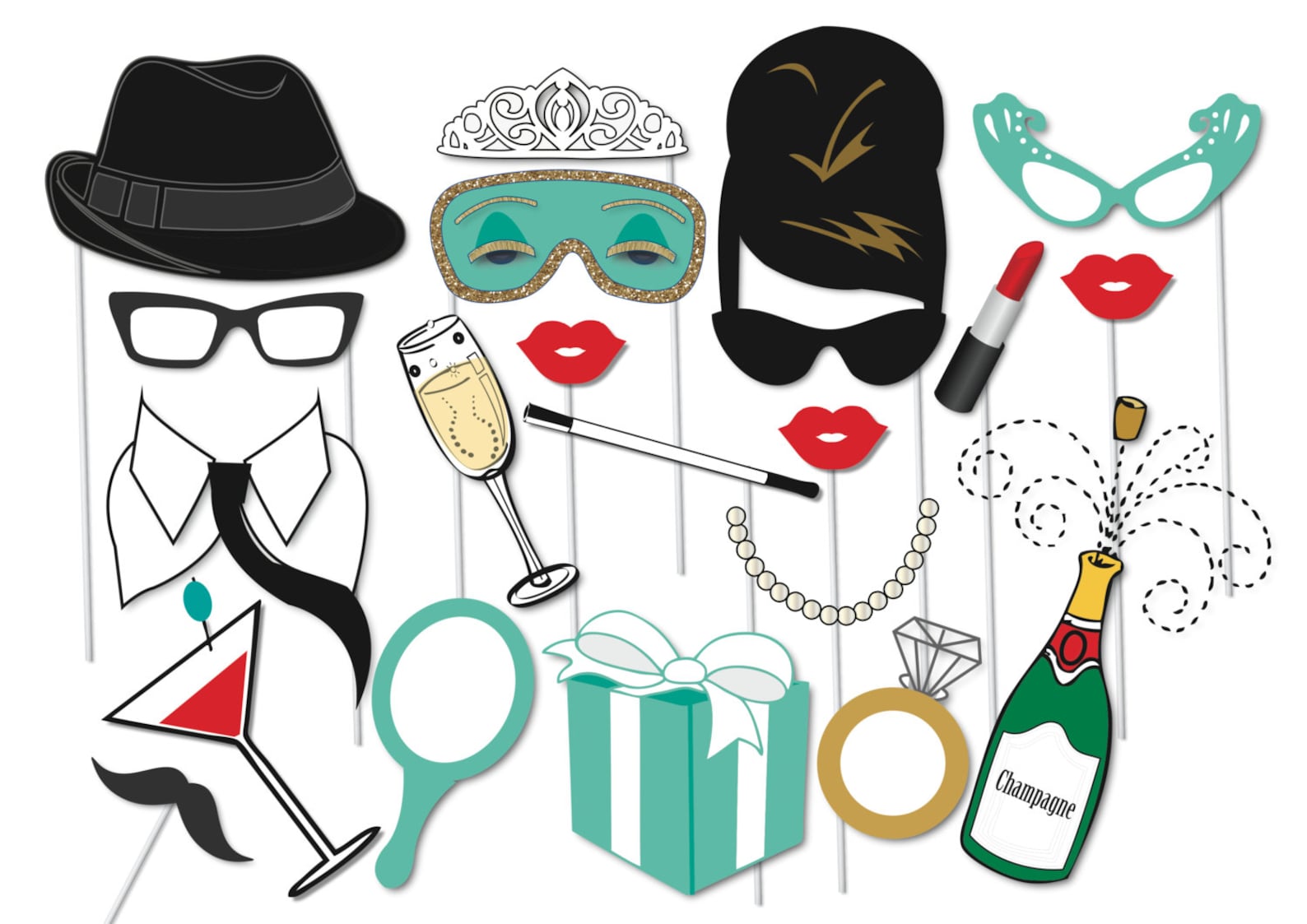 Наклейки в стиле рок-н-ролла. Атрибуты n. Атрибуты вечеринки. Бутафория для фотосессии. Атрибуты n.