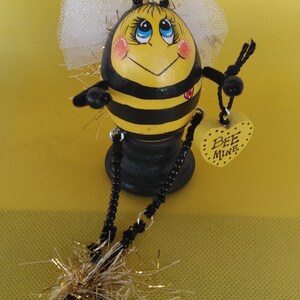 Bee Hand Painted Original Wooden Egg Signed and Dated - Etsy