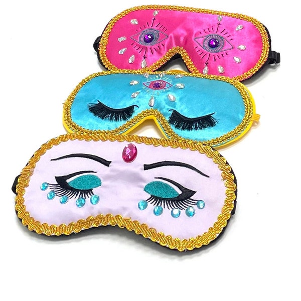 Crystal Sleep Mask Third Eye Mask Eyelash Sleep Mask Crystal Eye Mask Luxury Sleep Mask.