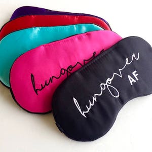 Hungover Satin Sleep Mask Shameless Sleep Mask Blindfold Eye Mask ...