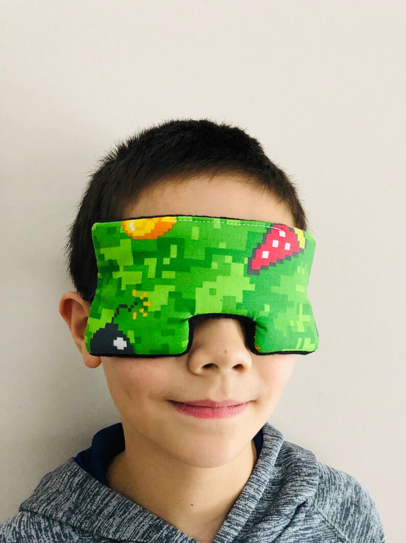Boys Eye mask Minecraft inspired boys Sleep mask Mens Sleep Etsy