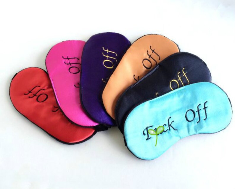 Mature Cute F off Satin Sleep Mask Feminine Dainty Mask Etsy