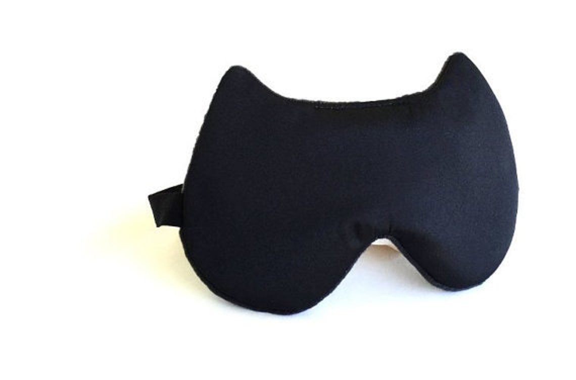 Sleep Mask Cat Black Sleep Mask Sleep Mask for Women Eye Mask Etsy