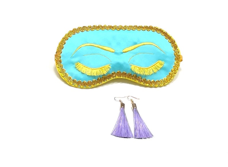 Breakfast at Tiffanys Sleep Mask Holly Golightly Sleep Mask Audrey Hepburn Bachelorette Party Mask. image 3