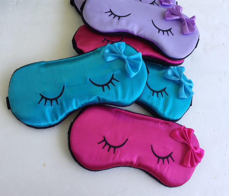 Slumber Party Sleep Masks Eyelashes Kids Sleep Mask Slumber Etsy