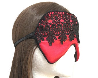 Sexy Red Lace Eye Mask Lace Sleep Mask Lace Blindfold Lace Red Blindfold Valentine's Day Gift.