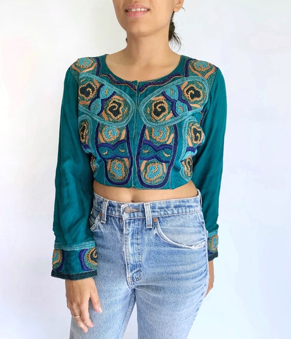 Vintage 1960's Embroidered Blouse