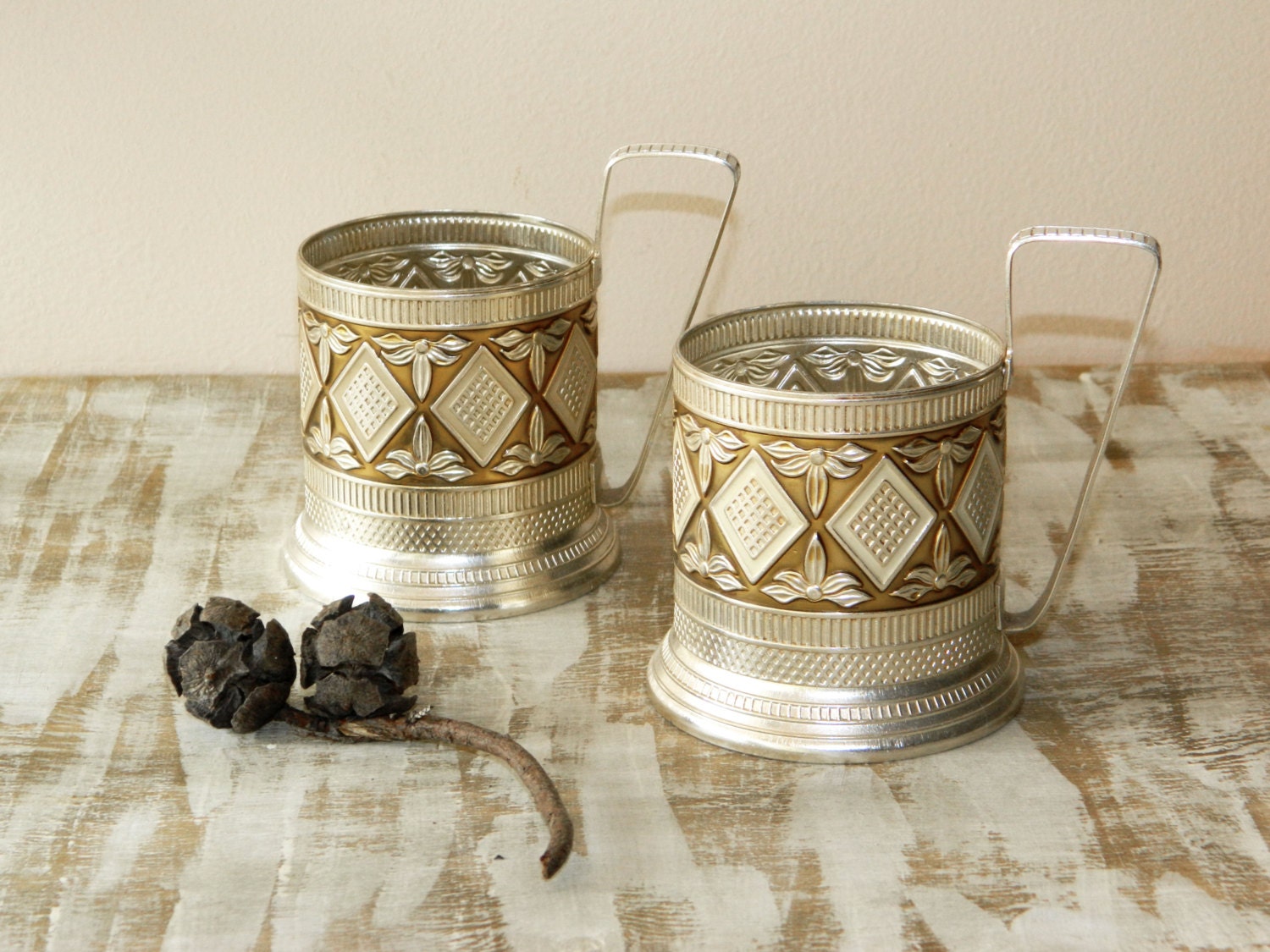 Soviet vintage tea glass holder tea cup holders USSR Soviet Etsy