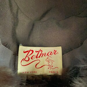 Vintage 50s-60s Betmar Mink Fur Hat and Hat Box image 4