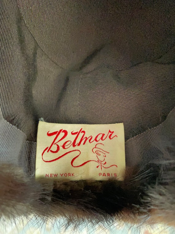 Vintage 50’s-60’s Betmar Mink Fur Hat and Hat Box - image 4