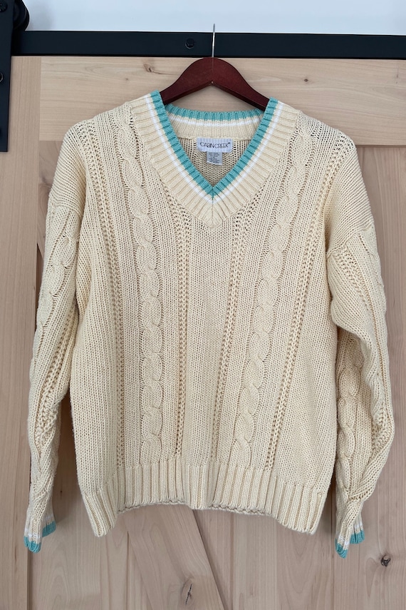 Vintage 1980’s Womens Cabin Creek Sweater-Pale Yel