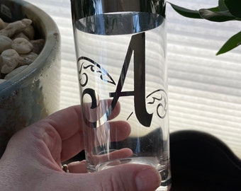 Vintage Set of 6 Mid Century Monogram “A” Highball Glasses - Glastonbury