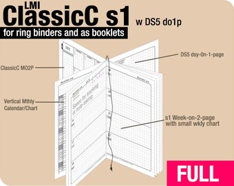 FULL [Field Notes ClassicC S1 with DS5 do1p] January to December 2024 - Filofax Inserts Refills Printable Binder Planner Midori.