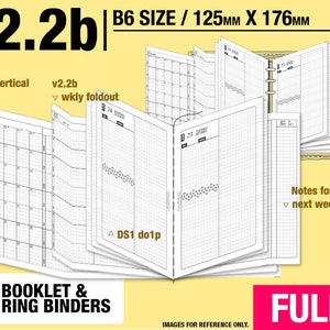 FULL [B6 v2.2b w ds1 do1p] May 2024 to April 2025 - Filofax Inserts Refills Printable Binder Planner Midori.