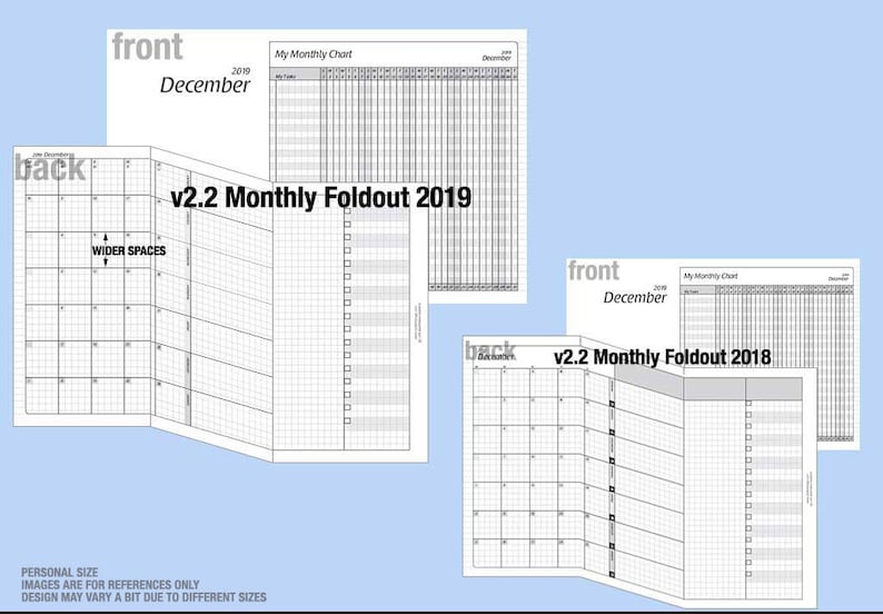 MIX & MATCH Life Mapping Components / Charts and more Filofax Inserts Refills Printable Binder Planner Midori image 2