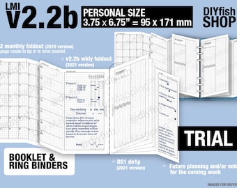 May to July 2024 /Trial [PERSONAL v2.2b w ds1 do1p] - Filofax Inserts Refills Printable Binder Planner Midori.