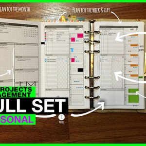 FULL [PERSONAL SPM] May 2024 to April 2025 | Small Projects Management - Filofax Inserts Refills Printable Binder Planner Midori.