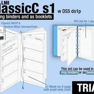 May to July 2024 /Trial [PERSONAL ClassicC S1 with DS5 do1p] - Filofax Inserts Refills Printable Binder Planner Midori.