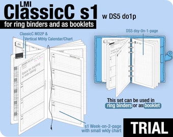May to July 2024 /Trial [PERSONAL ClassicC S1 with DS5 do1p] - Filofax Inserts Refills Printable Binder Planner Midori.