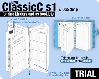 Personal Size, ClassicC S1 with DS5 do1p (PDF Download) / August to October 2026 / Filofax Planner Inserts & booklet