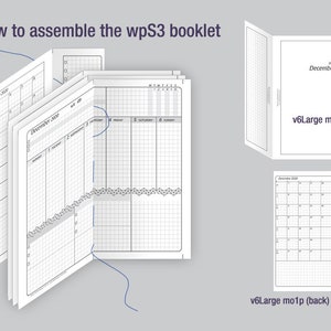 V6large month-on-1-page wpS3 weekly pages / Life Mapping Components Filofax Inserts TN Printables Binder Planner Midori image 2