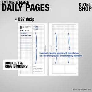 Mix & Match DAILY pages / Life Mapping Components Filofax Inserts TN Printables Binder Planner Midori image 3