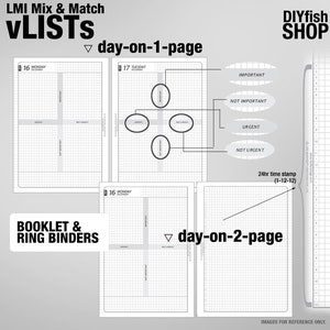 Mix & Match DAILY pages / Life Mapping Components Filofax Inserts TN Printables Binder Planner Midori image 7