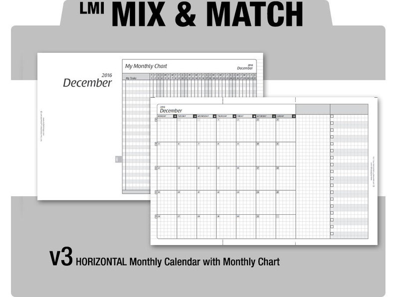 MIX & MATCH Life Mapping Components / Charts and more Filofax Inserts Refills Printable Binder Planner Midori image 3