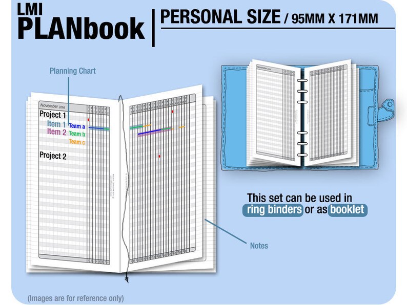 PlanBook Filofax Inserts Refills Printable Binder Planner Midori. image 1