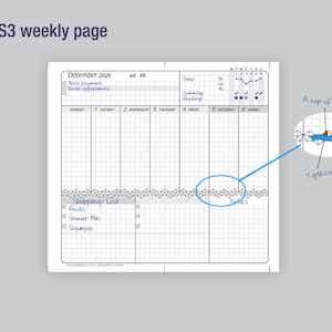 V6large month-on-1-page wpS3 weekly pages / Life Mapping Components Filofax Inserts TN Printables Binder Planner Midori image 3