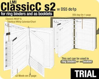 May to July 2024 /Trial [B6 ClassicC S2 with DS5 do1p] - Filofax Inserts Refills Printable Binder Planner Midori.