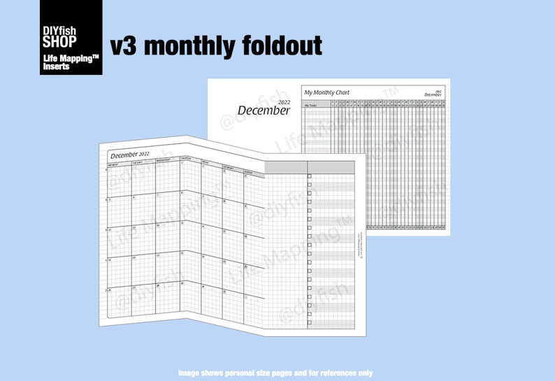 FULL PERSONAL v3s1 w/o DAILY May 2024 to April 2025 Filofax Inserts Refills Printable Binder Planner Midori. image 3