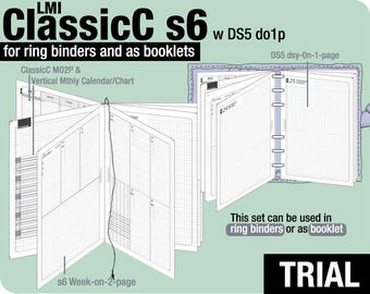 A5 Size, ClassicC S6 with DS5 do1p (PDF Download) / May to July 2026 / Filofax Planner Inserts