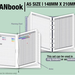 PlanBook Filofax Inserts Refills Printable Binder Planner Midori. image 2