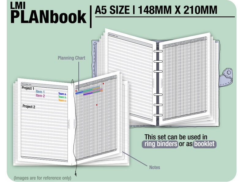 PlanBook Filofax Inserts Refills Printable Binder Planner Midori. image 2
