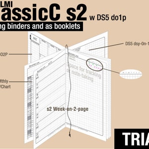 Proefversie [Field Notes ClassicC S2 met DS5 do1p] juli-september 2025 - Filofax-inzetstukken Afdrukbare planner Midori.